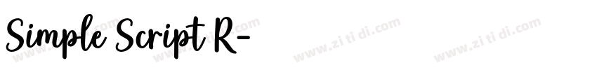 Simple Script R字体转换 Simple Script R字体转换